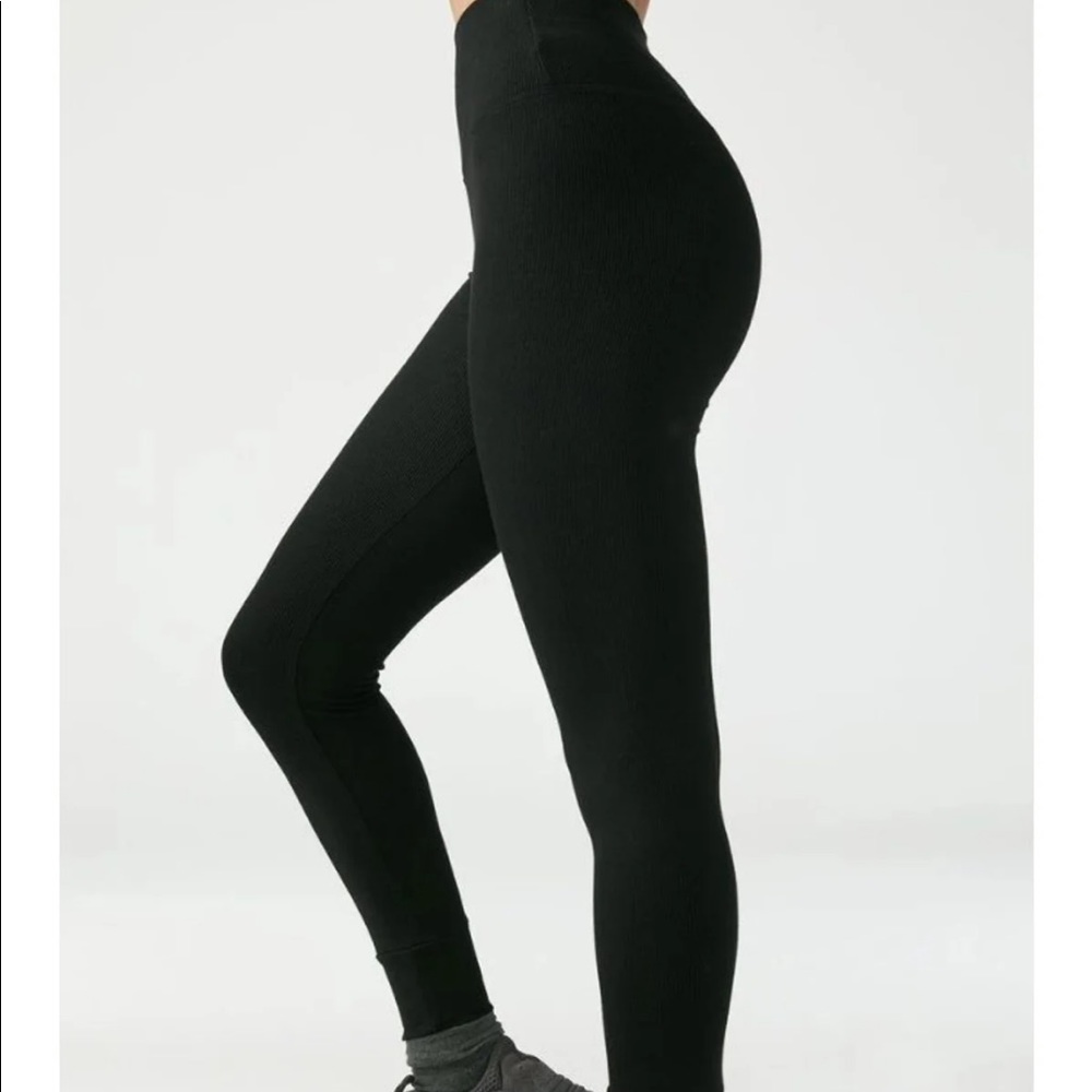 Joah Brown Ribbed Leggings